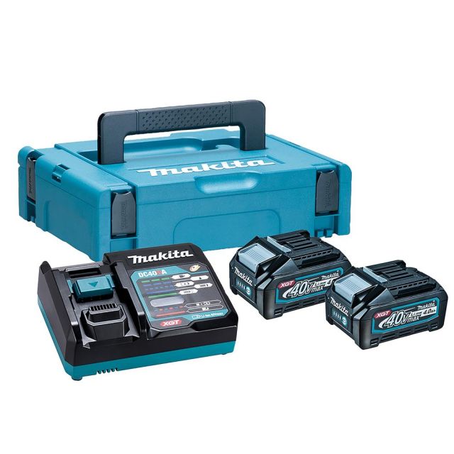 Makita 191K01-6 40Vmax XGT 2 x 4.0Ah Power Source Battery Kit With Charger 240V